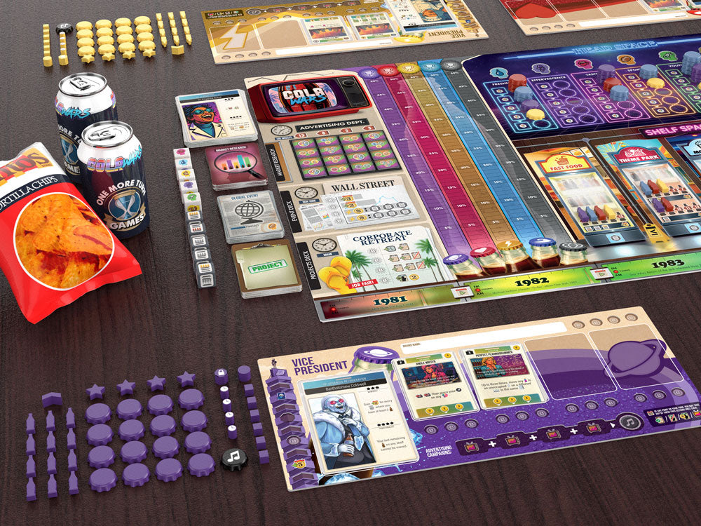 Cola Wars board game full table layout