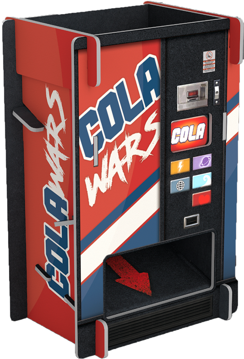 Cola Wars vending machine dice tower